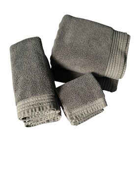 Hotel Style Gray 100% Egyptian Cotton Bath Towel Set - 10 Pc